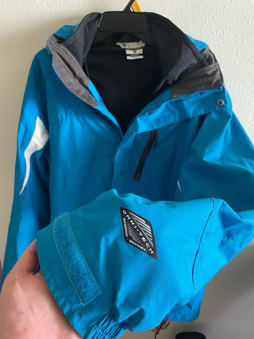 Columbia Teal Blue Performance Omnitech Men's Jacket EUC